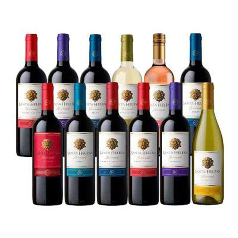 Kit de Vinhos Chileno Santa Helena Reservado 750ml - 12 Unidades