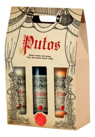 Kit De Vinho Português 3 Unidades Carmim Putos Doc