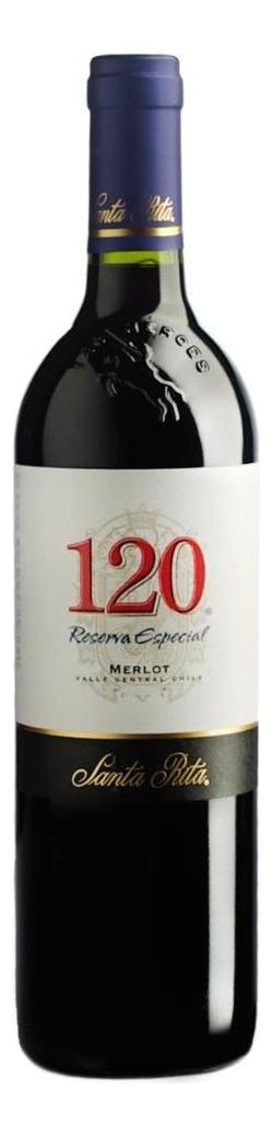 Vinho Tinto Chileno 120 Reserva Merlot 750ml Santa Rita