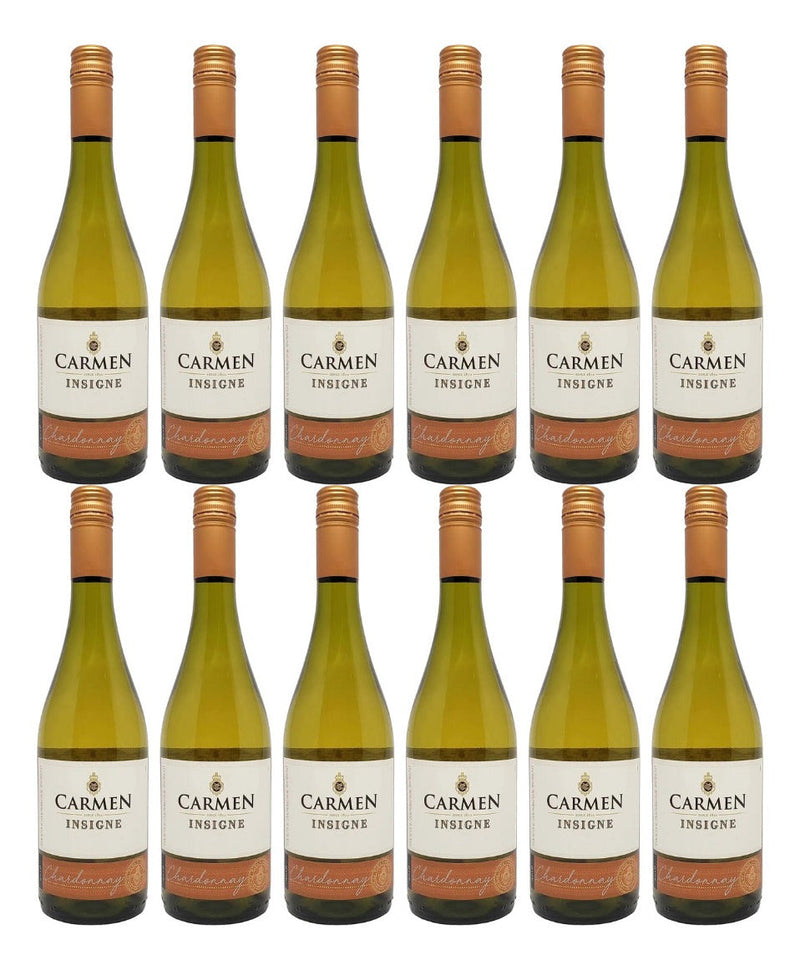 Vinho Carmen Insigne Chardonnay 750 Ml Kit Com 12 Un