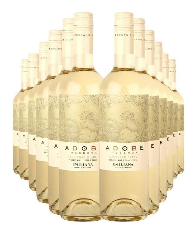 Kit 12 Un Vinho Adobe Emiliana Sauvignon Blanc 750ml