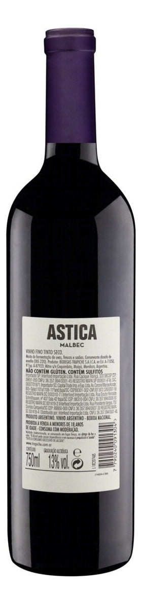 Vinho Argentino Astica Malbec 750ml Trapiche