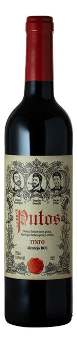 Kit Com 6 Vinhos Português Putos Tinto Alentejo 750ml