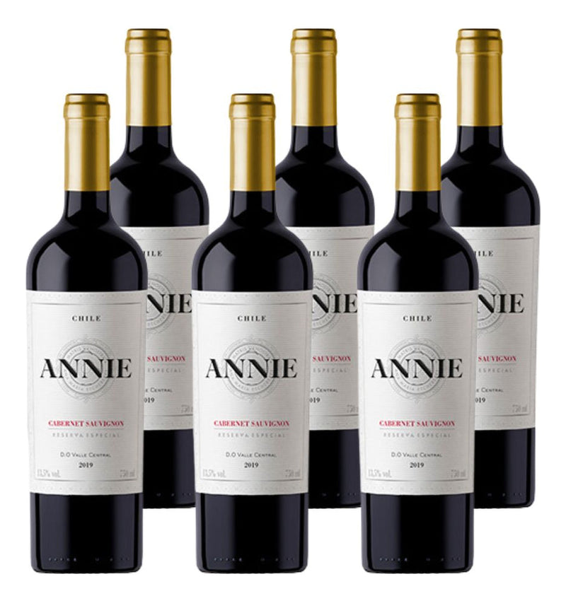 Kit 6 Vinhos Annie Special Reserve Cab Sauv Tto Chile 750ml