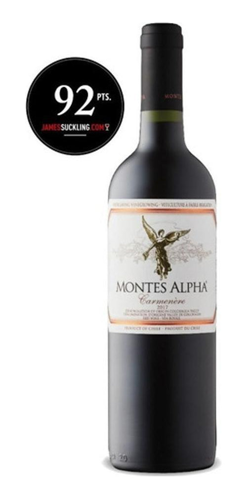 Vinho Montes Alpha Carmenere 750ml Kit Com 03 Unidades