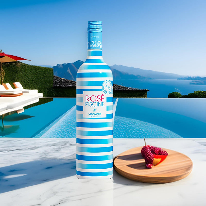 Vinho Francês Rosé Piscine Stripes Kit Com 6 Garrafas