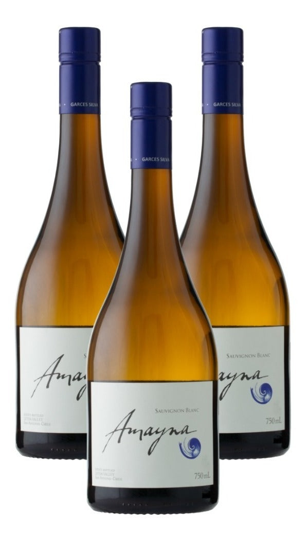 Vinho Amayna Sauvignon Blanc 750ml Kit Com 03 Unidades