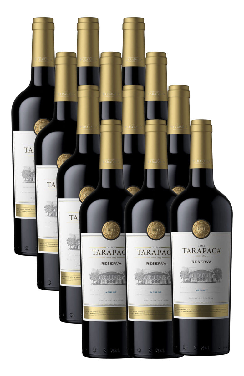 Vinho Tinto Vina Tarapaca Reserva Merlot 750ml 12 Unidades