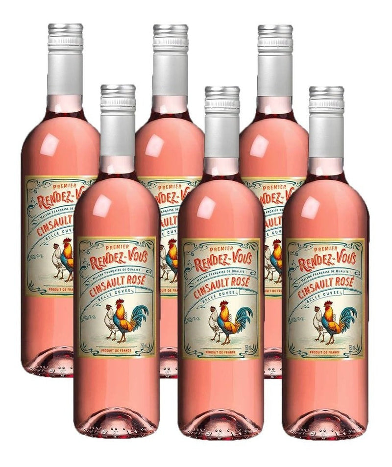 Kit C/ 06 - Vinho Rendez Vous Cinsault Rose 750 Ml