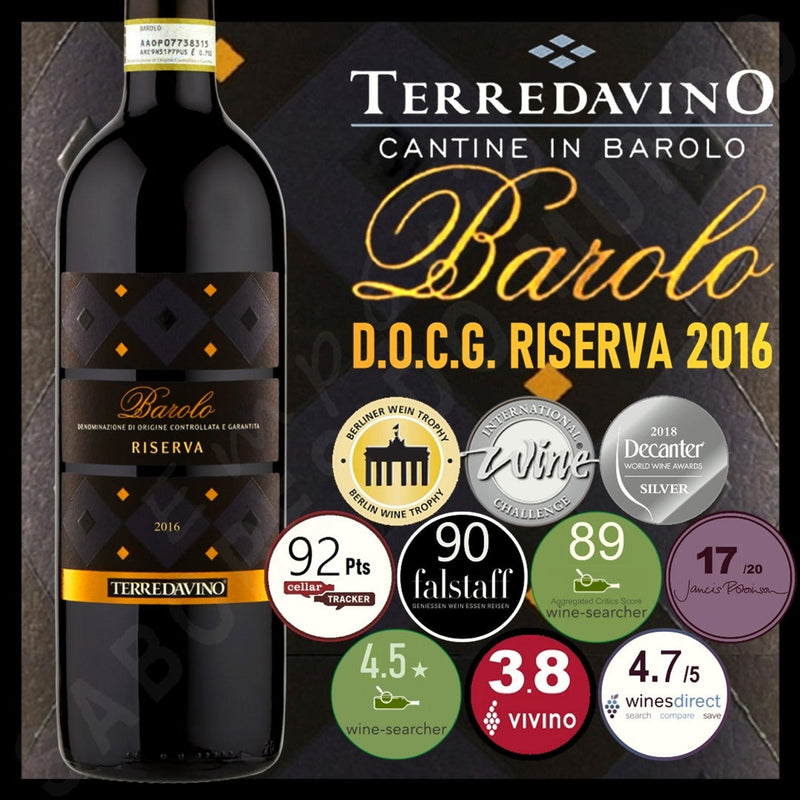 Kit 6un- Vinho Barolo Riserva Terre Da Vino - Premiado