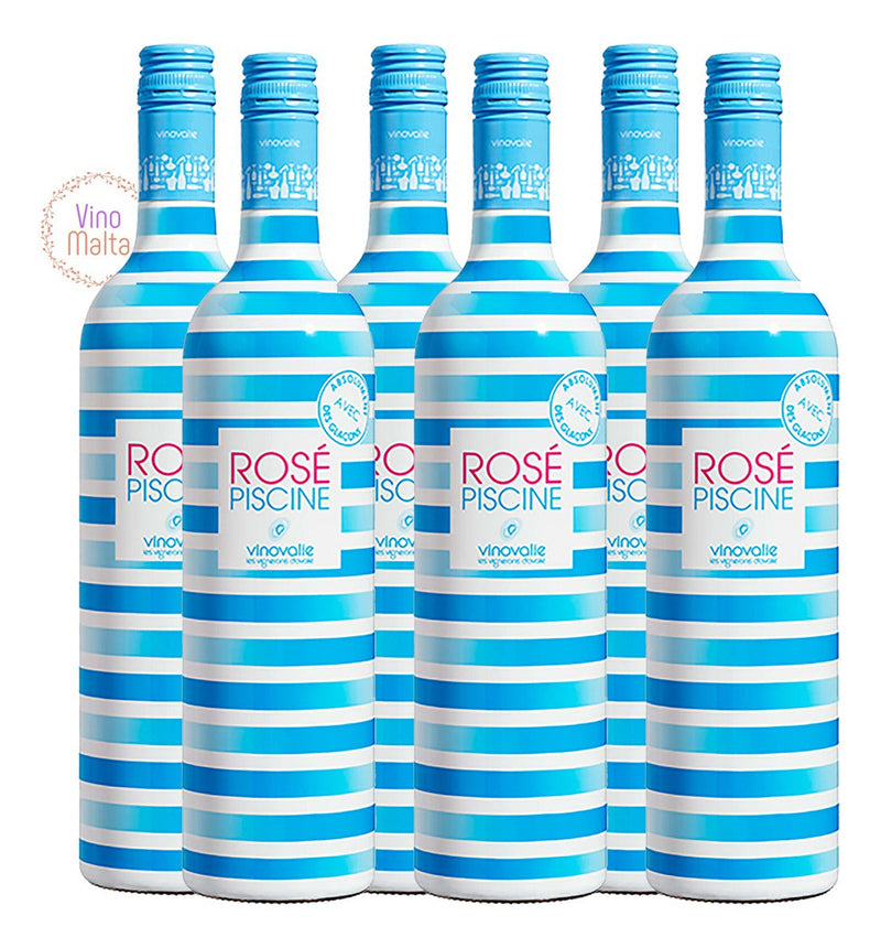 Vinho Francês Rosé Piscine Stripes Kit Com 6 Garrafas