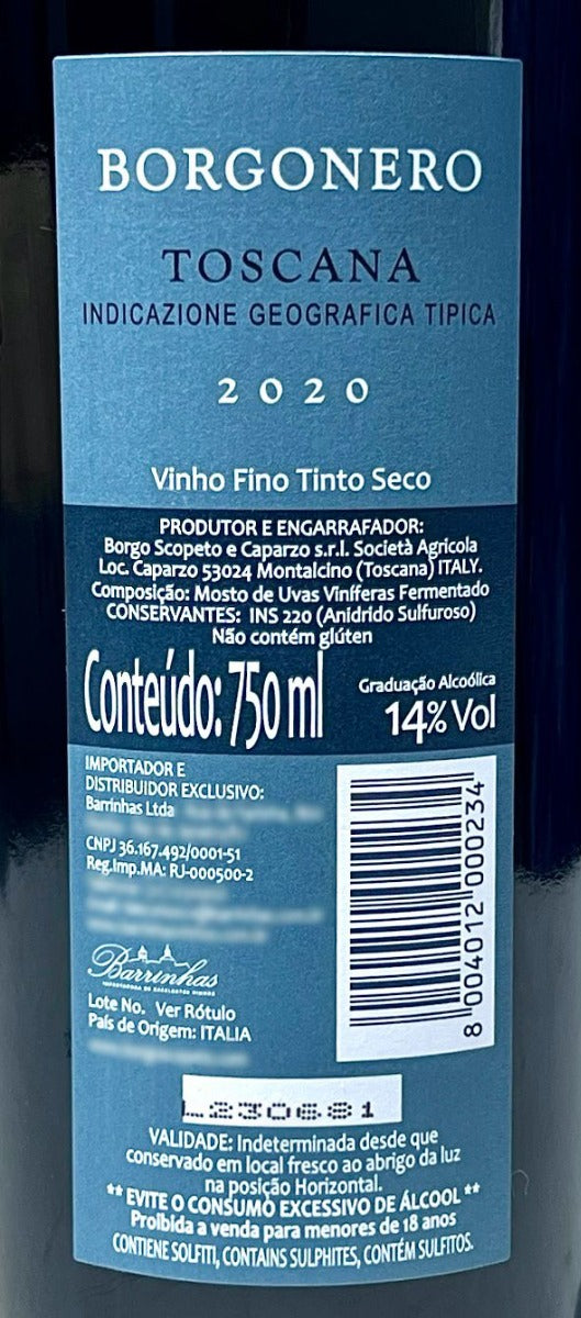 Vinho Caparzo Borgonero Scopeto | Kit Com 12 Grfs | Oferta