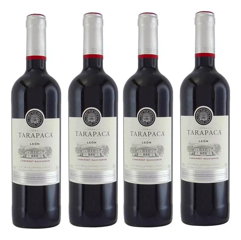 Kit 4 Vinho Tinto Seco Cabernet Tarapacá León 750 Ml